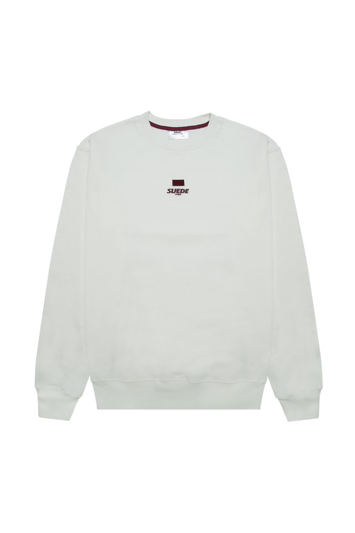 SUEDE1988 off-white crewneck, front