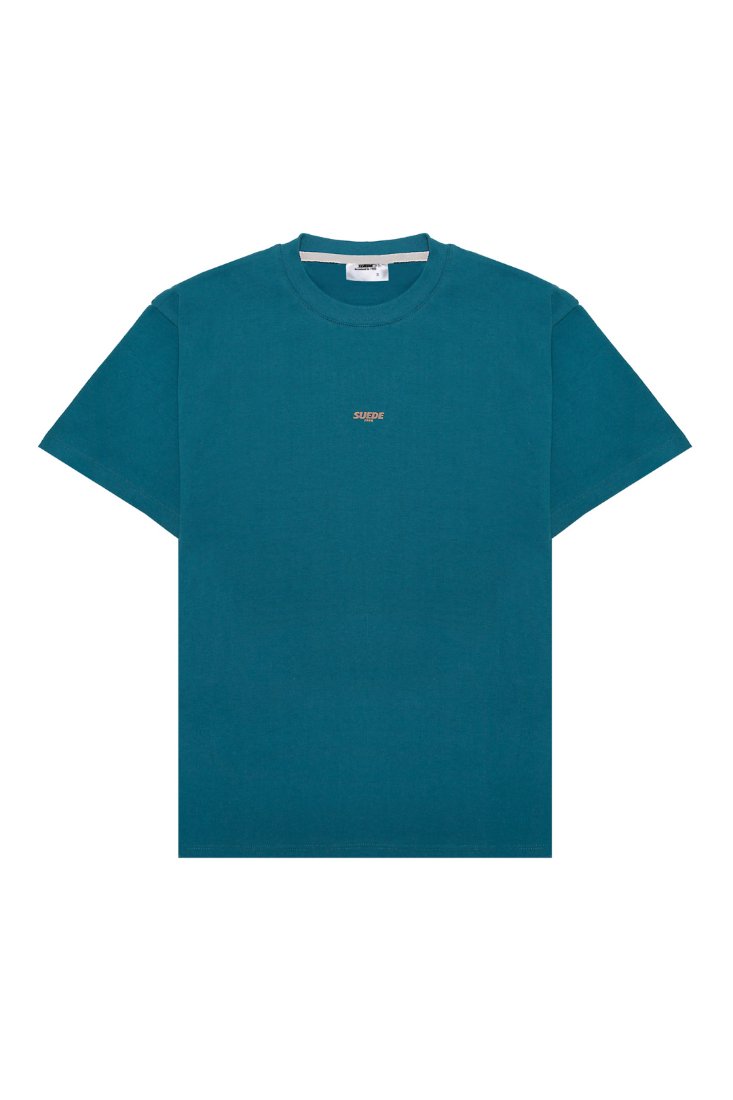 SUEDE1988 teal tee, front