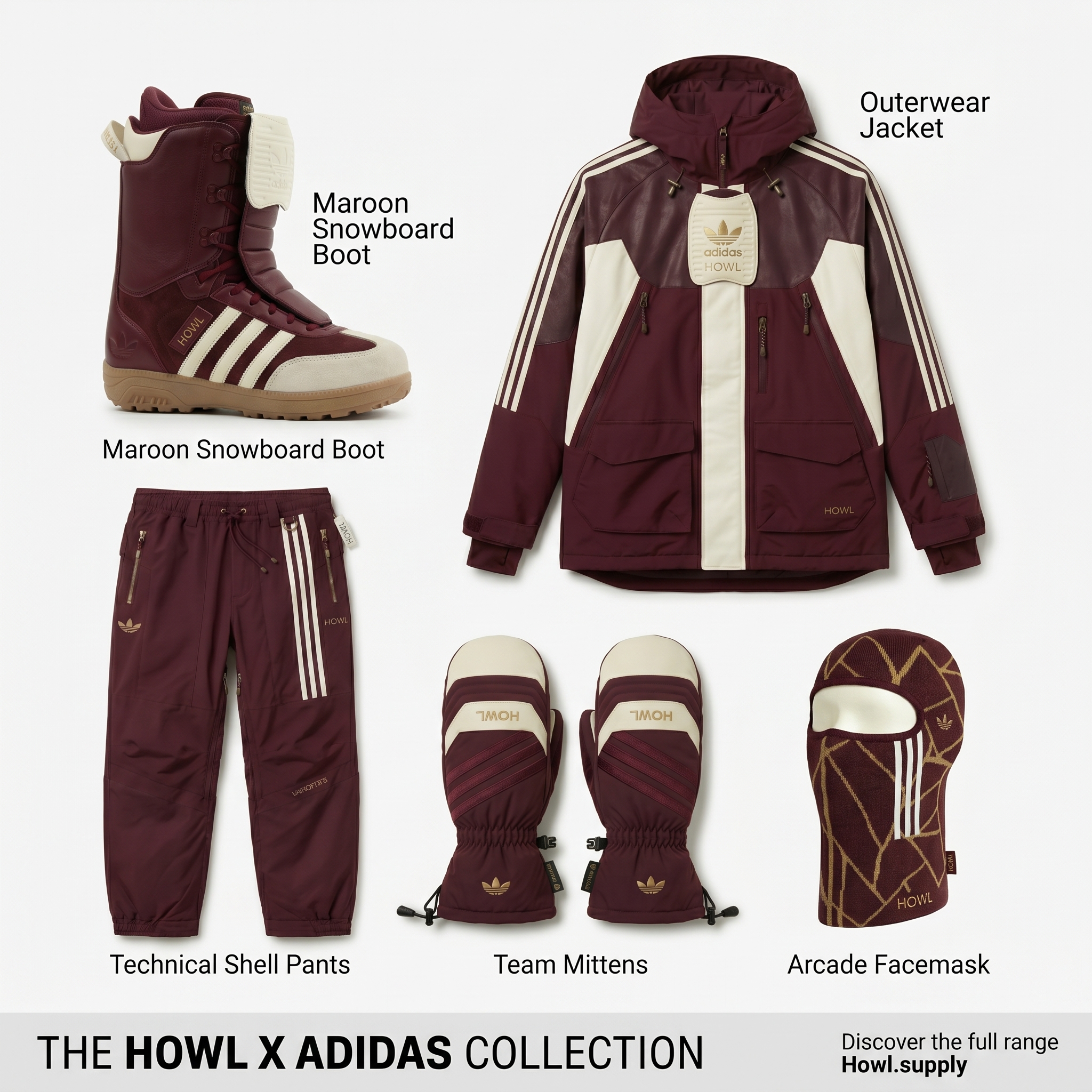 HOWL × adidas capsule sheet
