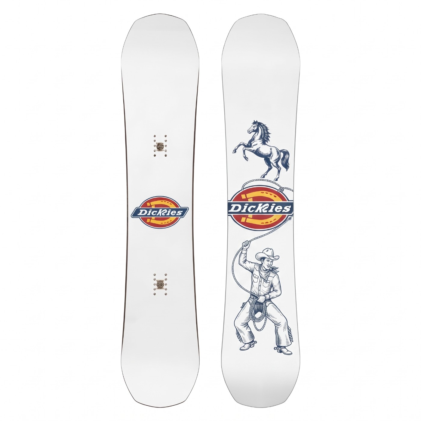 Dickies x K2 snowboard with cowboy and horse artwork
