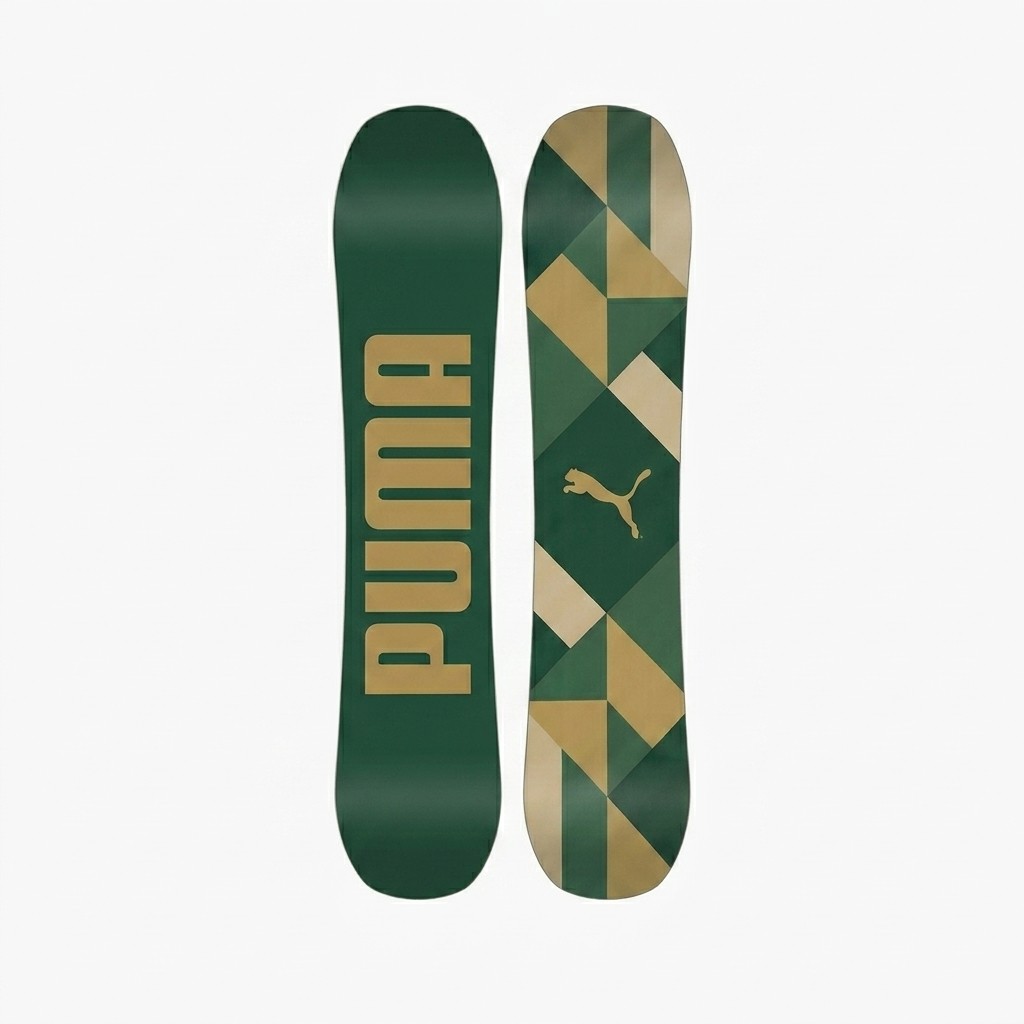 PUMA snowboard, top and base in green and gold