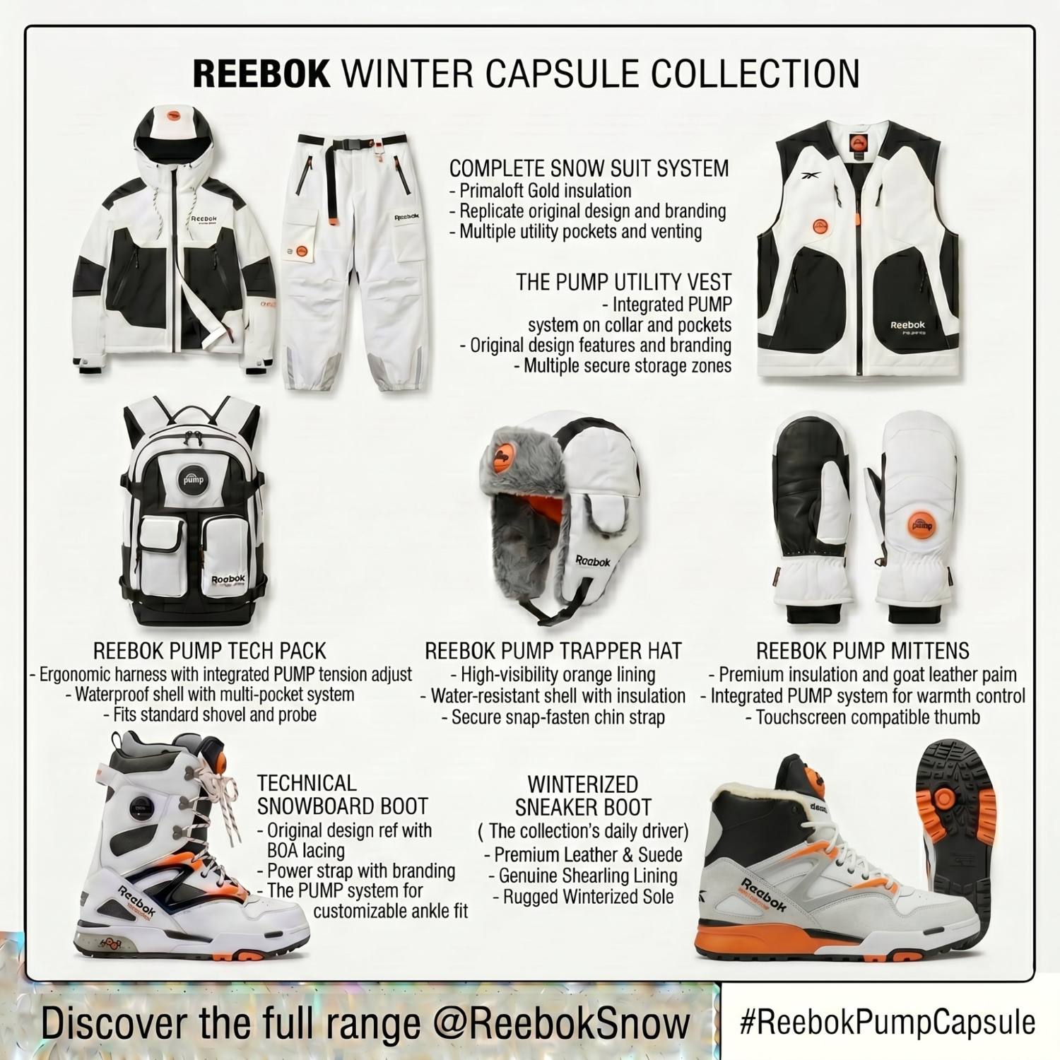 Reebok Pump capsule sheet