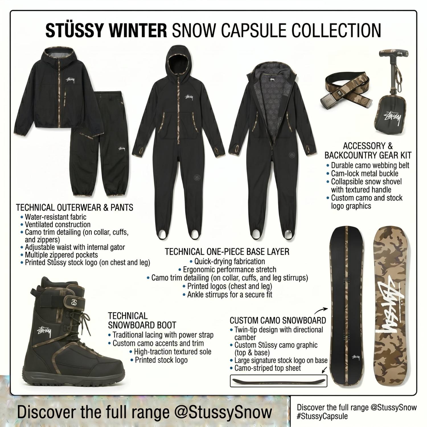 Stüssy Snow capsule sheet