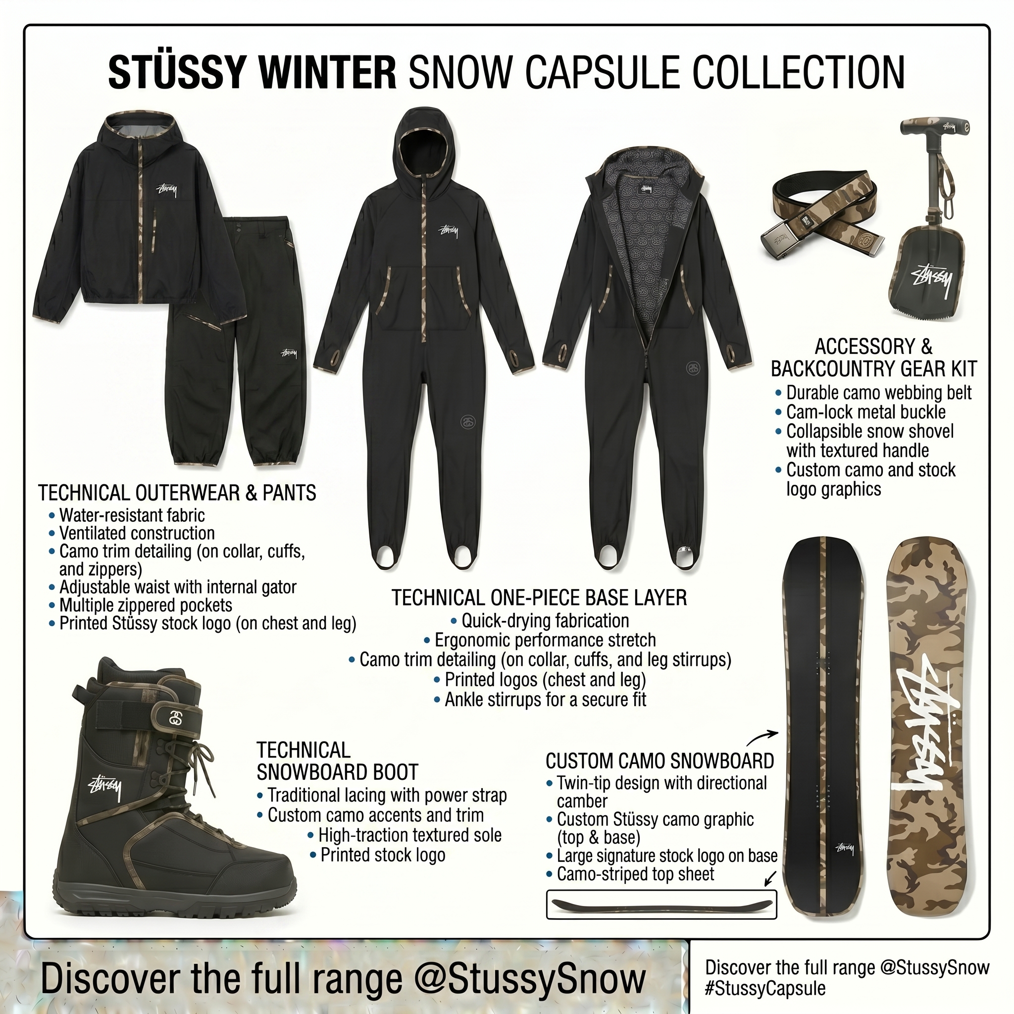 Stüssy Snow capsule sheet