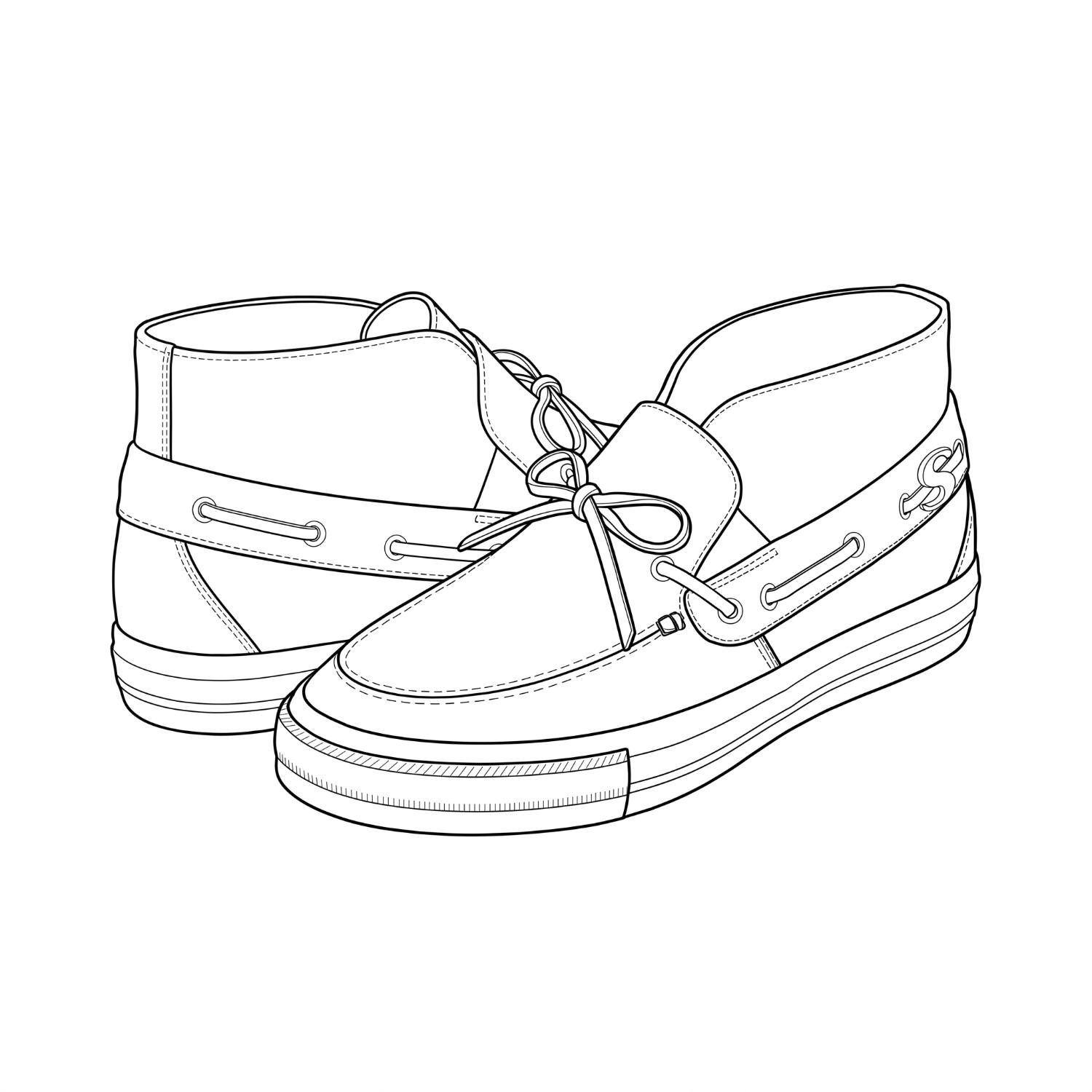 Technical line drawing, mid top pair