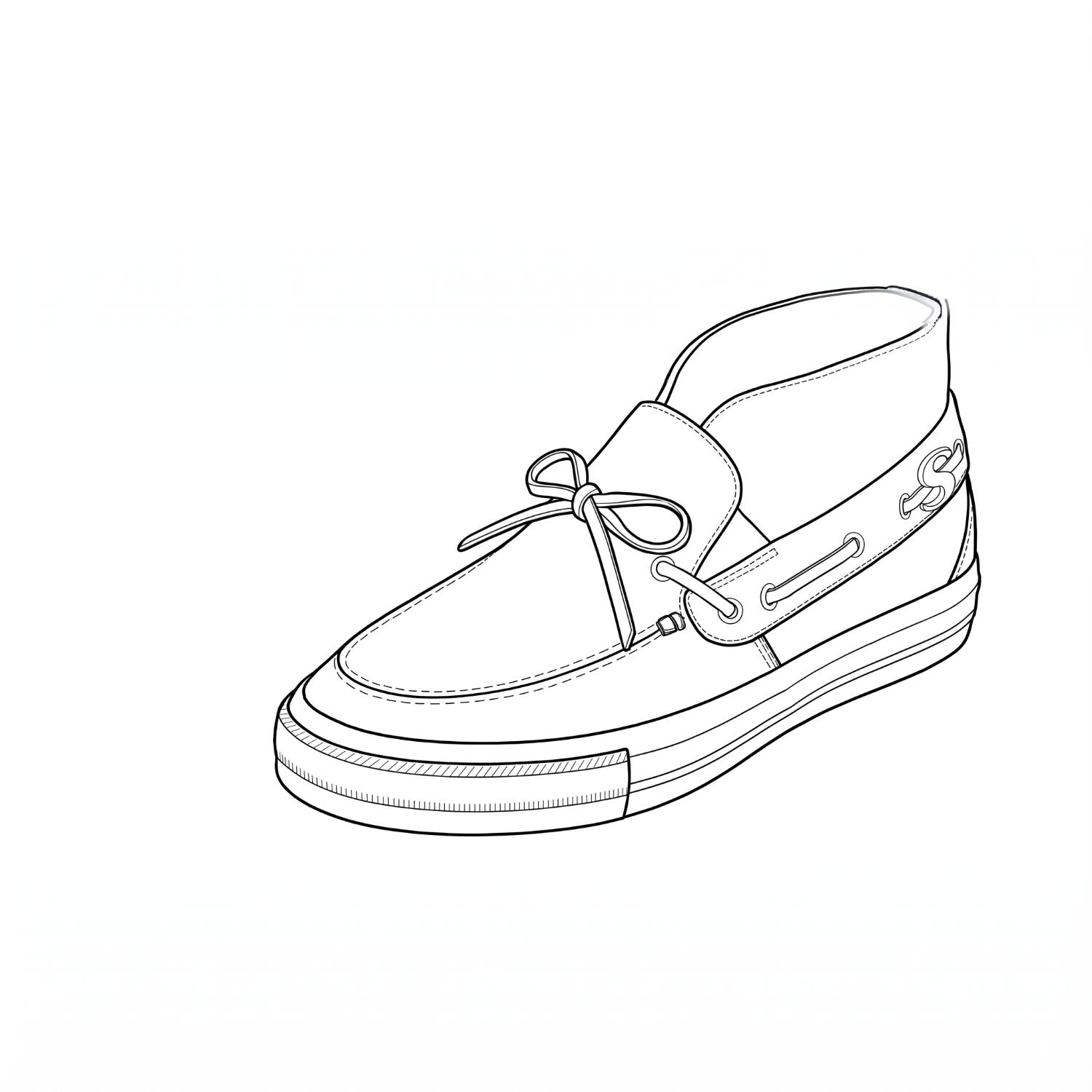 Technical line drawing, mid top, lateral three-quarter