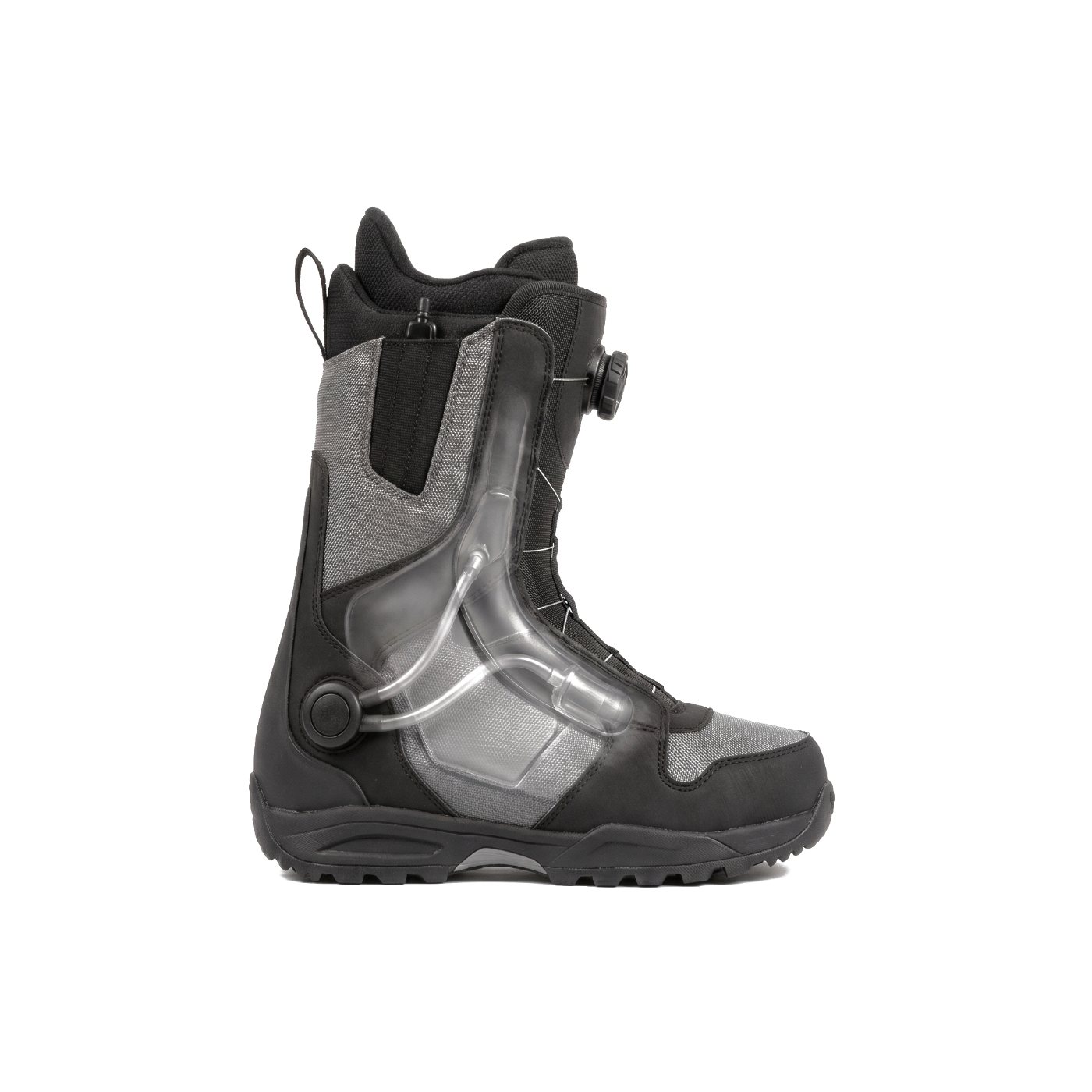 Snowboard boot with pump system, on white