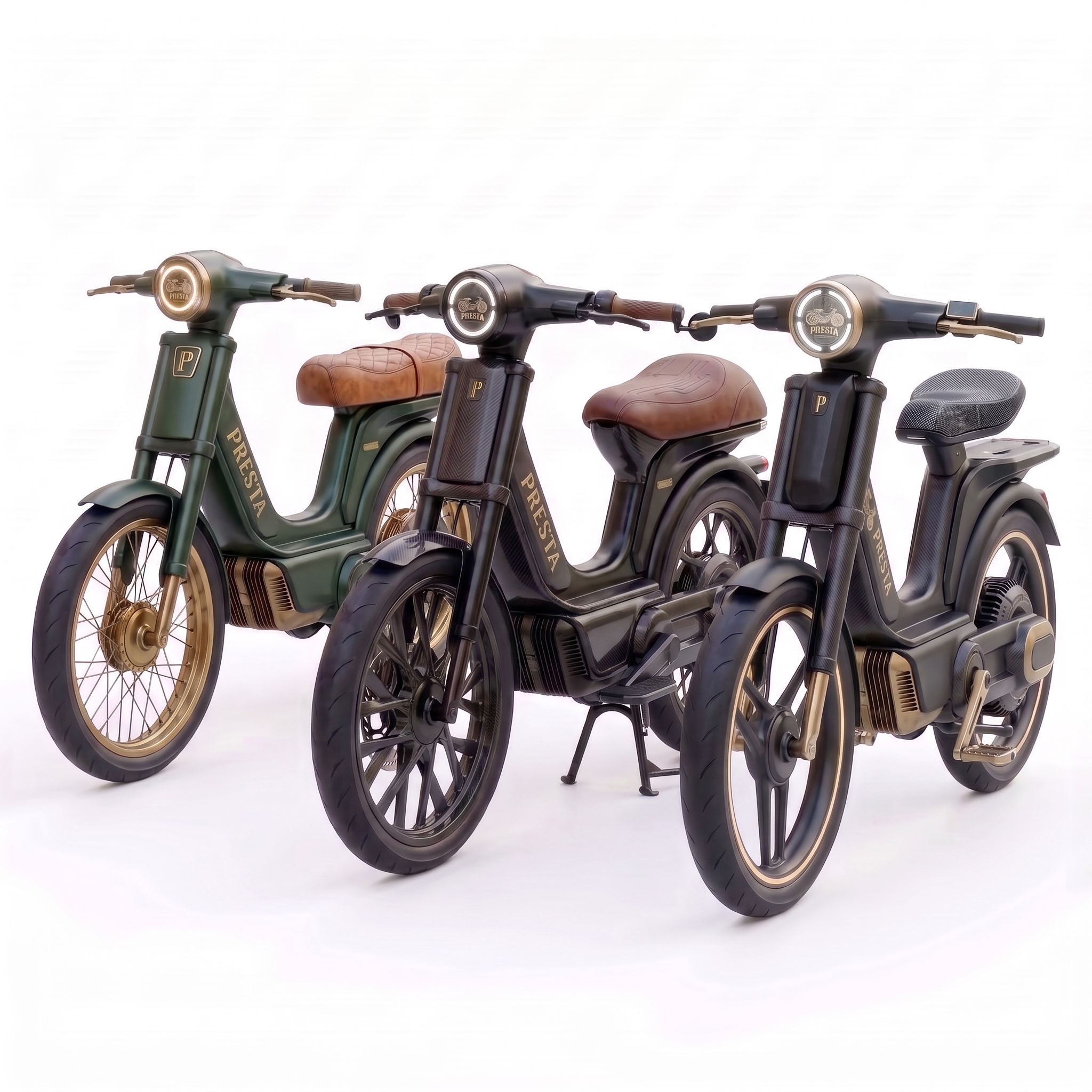PRESTA line-up — three colourways