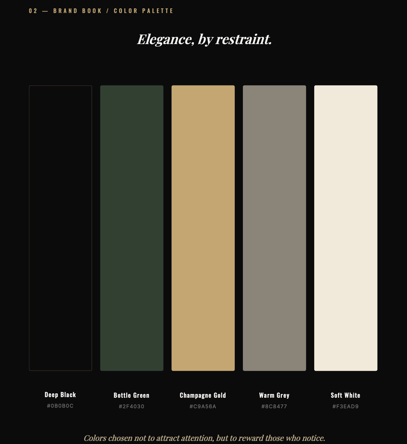 PRESTA brand book — colour palette