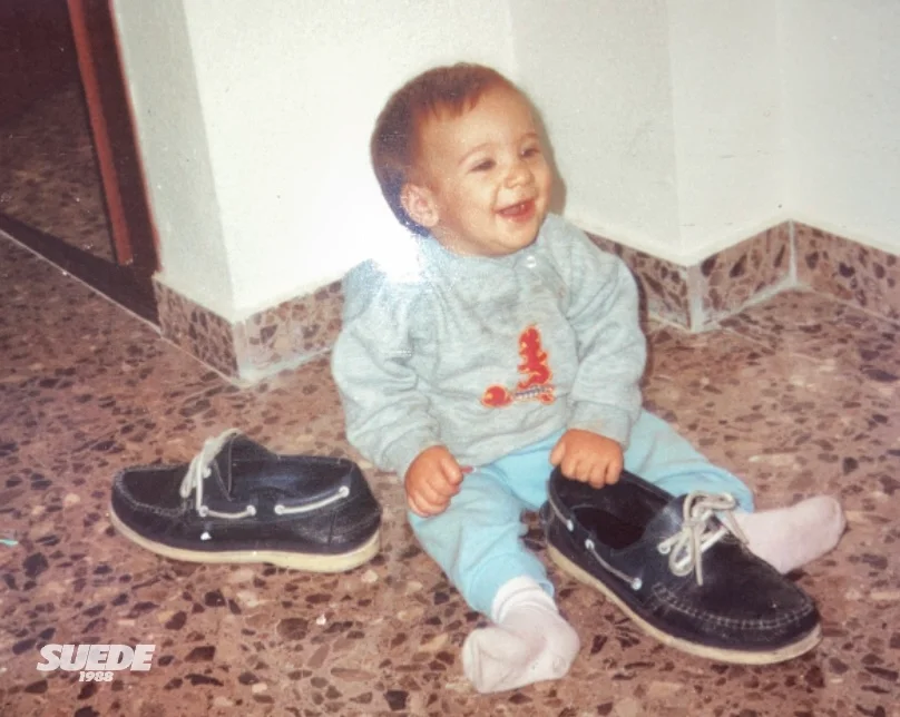 Alejandro as a baby in 1988
