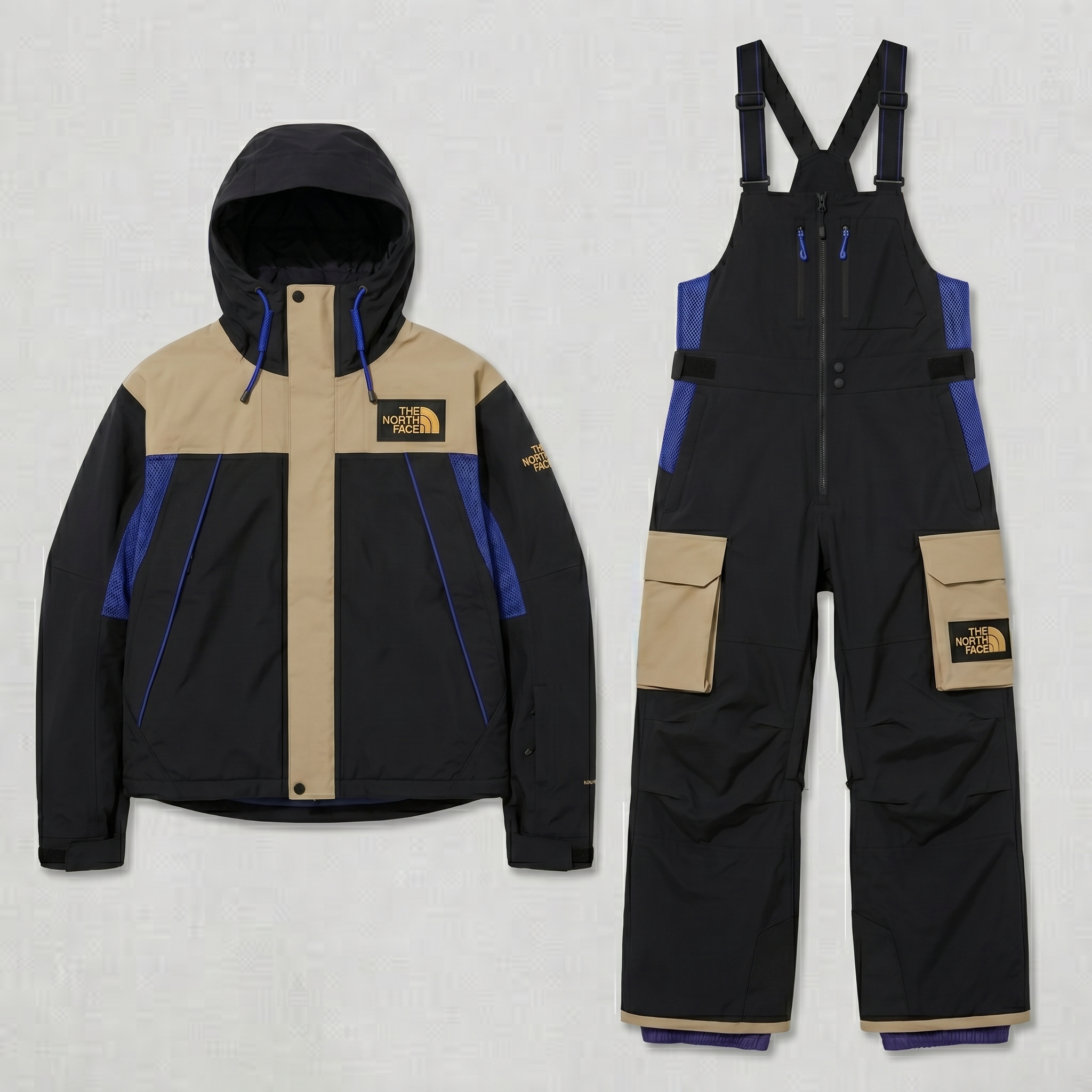 Shell and bib pant, front