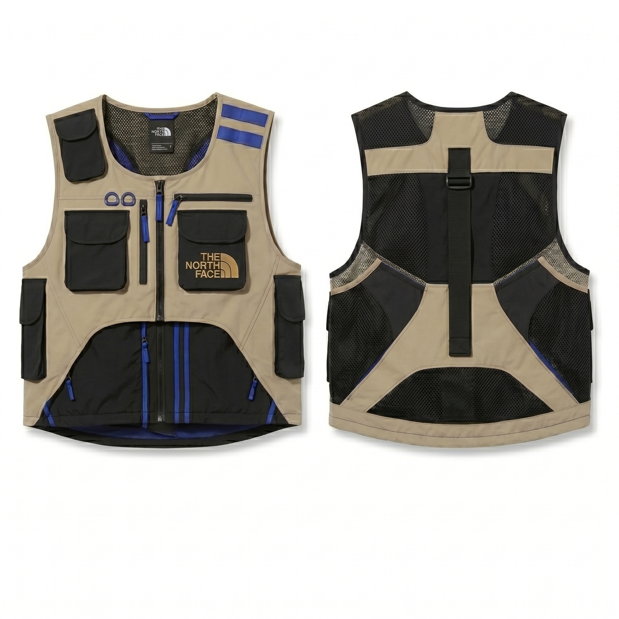 Technical vest, front and back